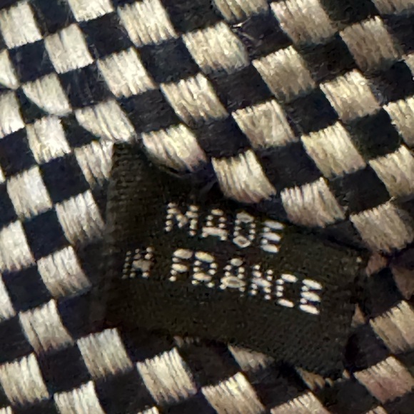 Charvet Tie - Black and Silver Checkerboard - Picture 6 of 9